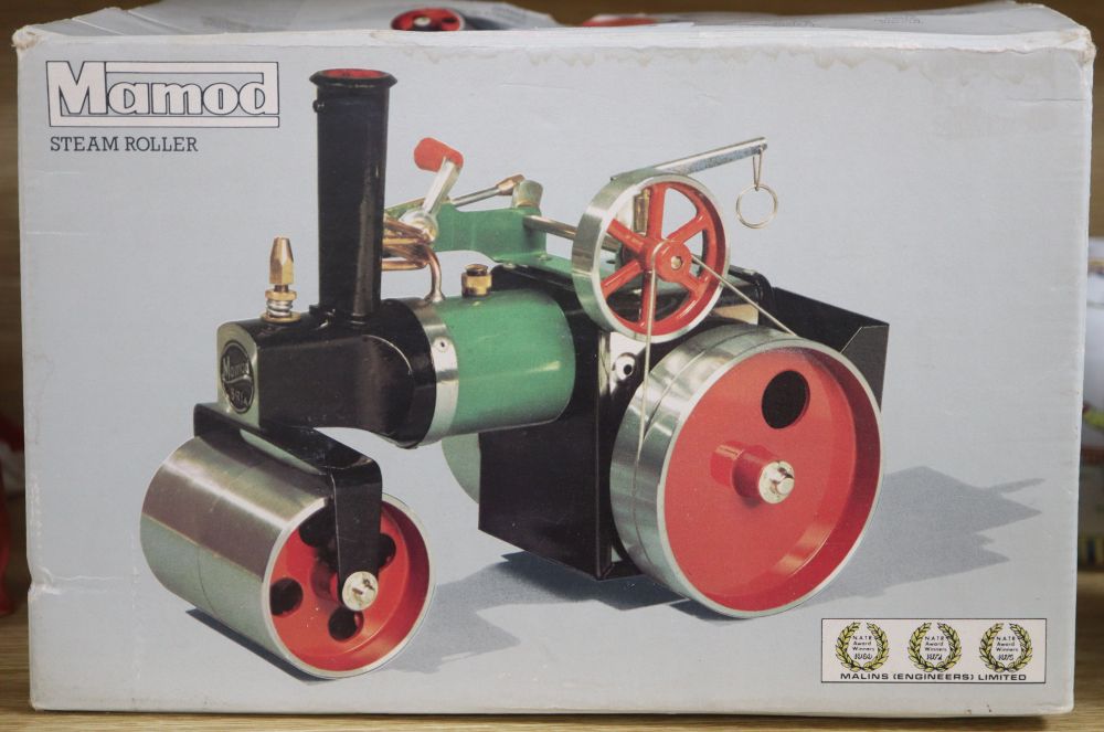 A boxed Mamod Steam Roller